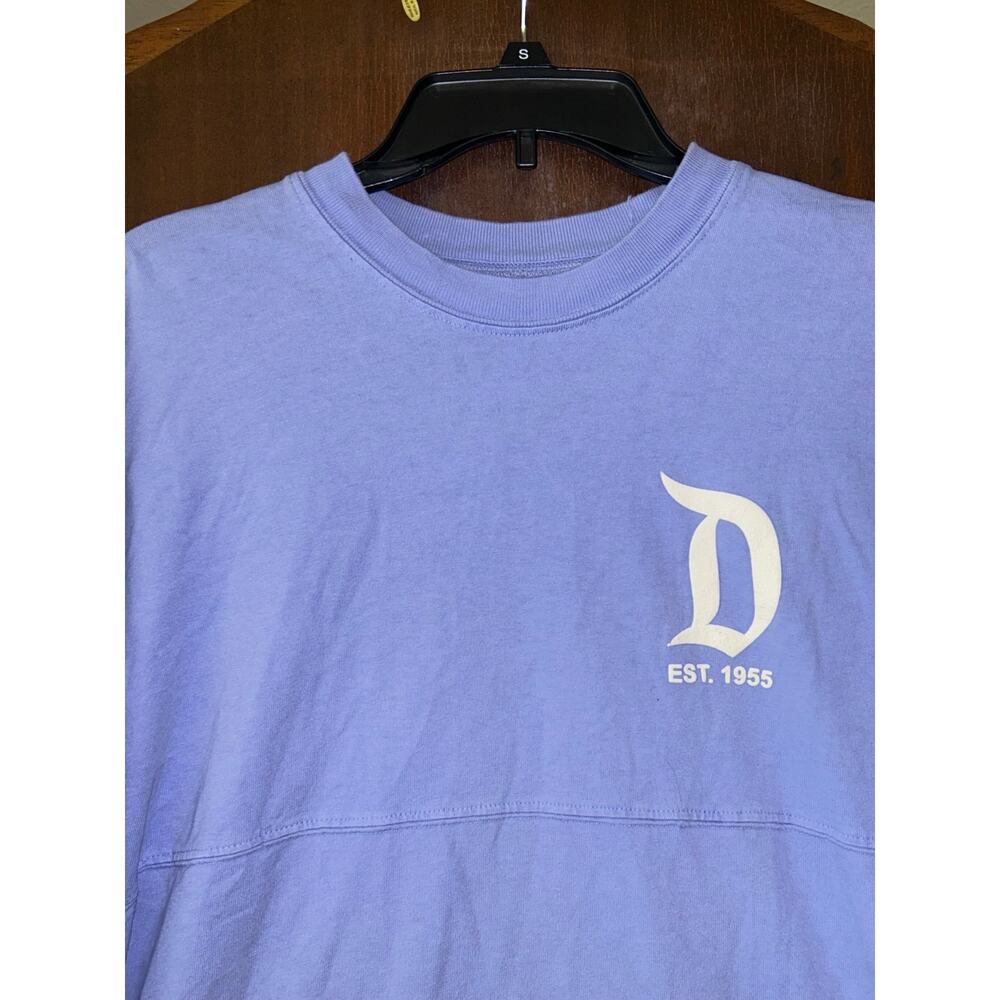 DisneyLand Resorts periwinkle Spirit Jersey Long Sleeve Shirt Women's Medium - Picture 2 of 8